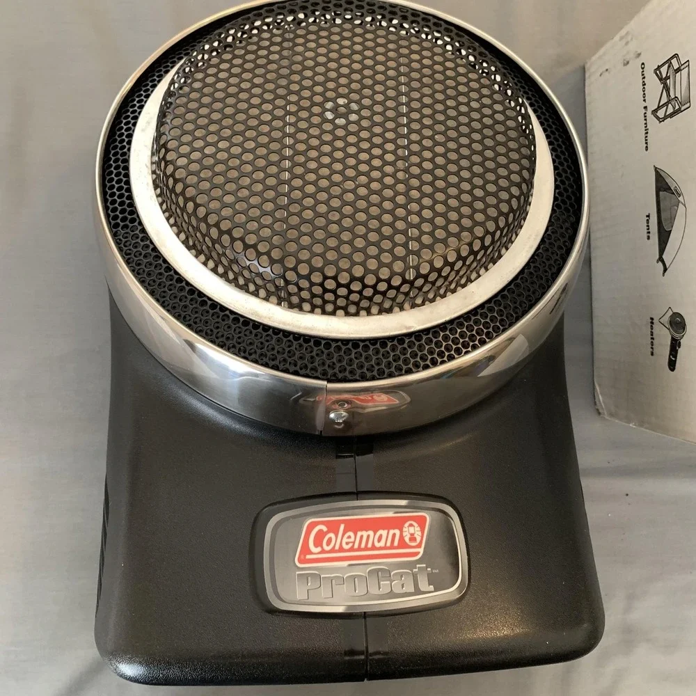 Coleman ProCat Portable Catalytic Space Heater Propane Indoor Black 5053 Camping